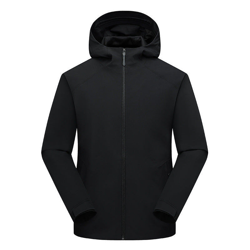 Herren Ultraleichte Softshell-Kapuzenjacke mit nahtverdecktem Reißverschluss und ergonomischer Kapuze Drune