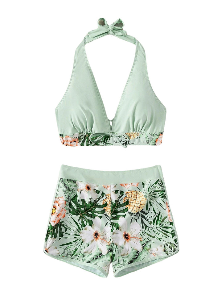 Damen Hochtaillierte Badehose mit Halteroberteil Drune