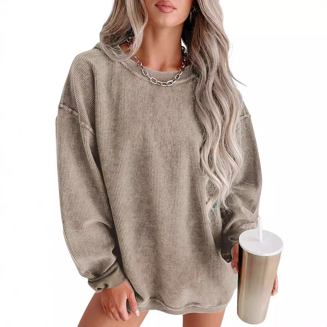 Damen lässiger Strickpullover im Oversized-Schnitt Drune