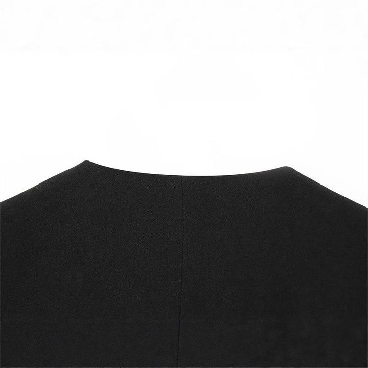 Damen Wickelblazer mit eleganter Satin-Schleife und modernen Taschen Drune
