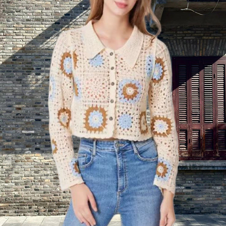 Damen Strickjacke im einzigartigen Granny-Quadrat-Muster Drune