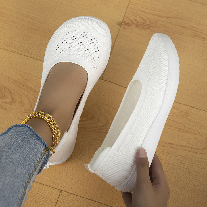 Damen Atmungsaktive Strick-Slipper mit ergonomischem Memory-Fußbett Drune