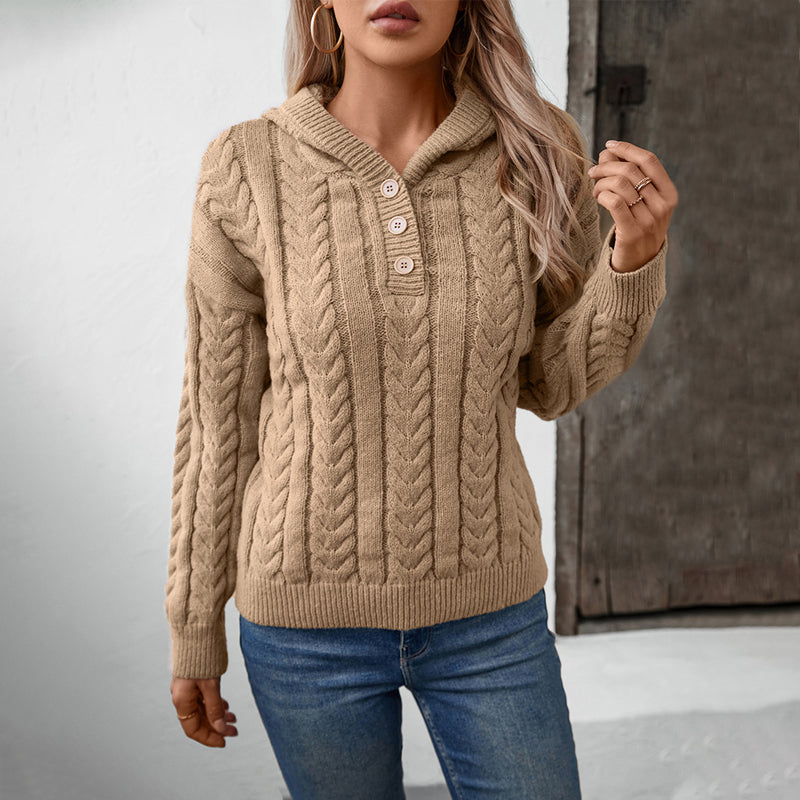 Drune | Klassischer Pullover Mit Zopfmuster Design