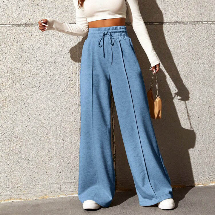 Damen Bequeme und elegante Lounge-Hose mit hohem Bund und praktischen Taschen Drune