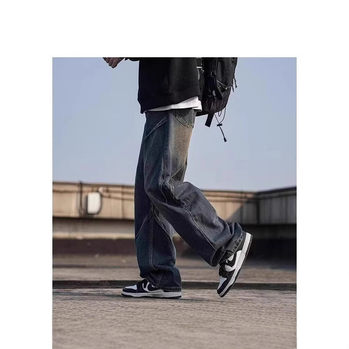 Herren Modische Weitgelegte Jeans Drune