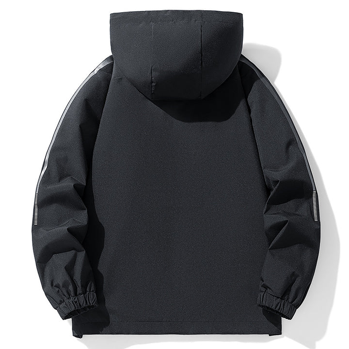Herren Sportliche Regenjacke mit verstellbarer Kapuze Drune