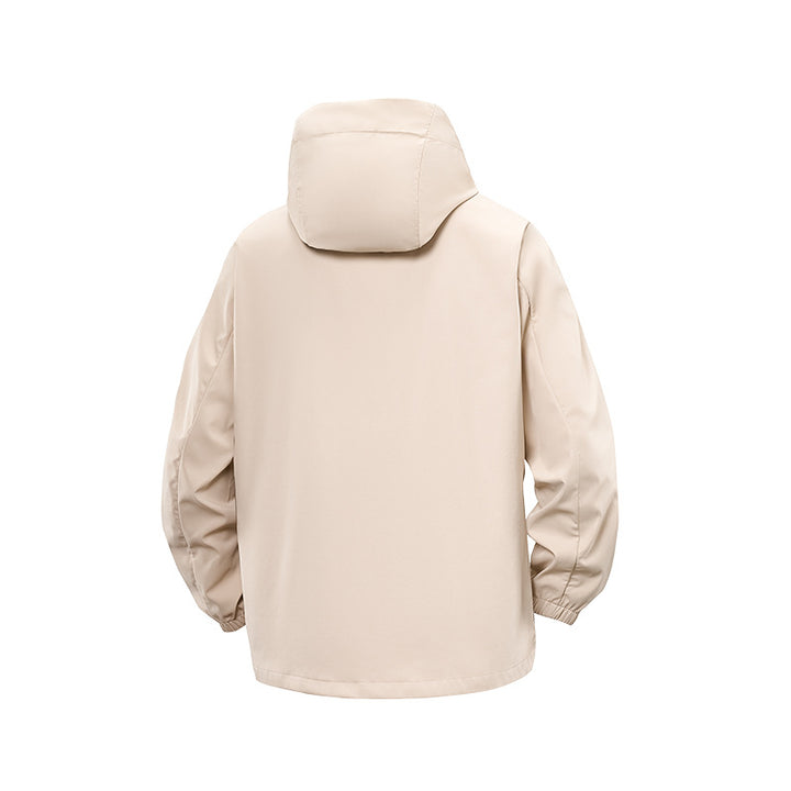 Herren Technische Softshell‑Hybridjacke mit Fleece‑Innenfutter und verstellbarer Kapuze Drune