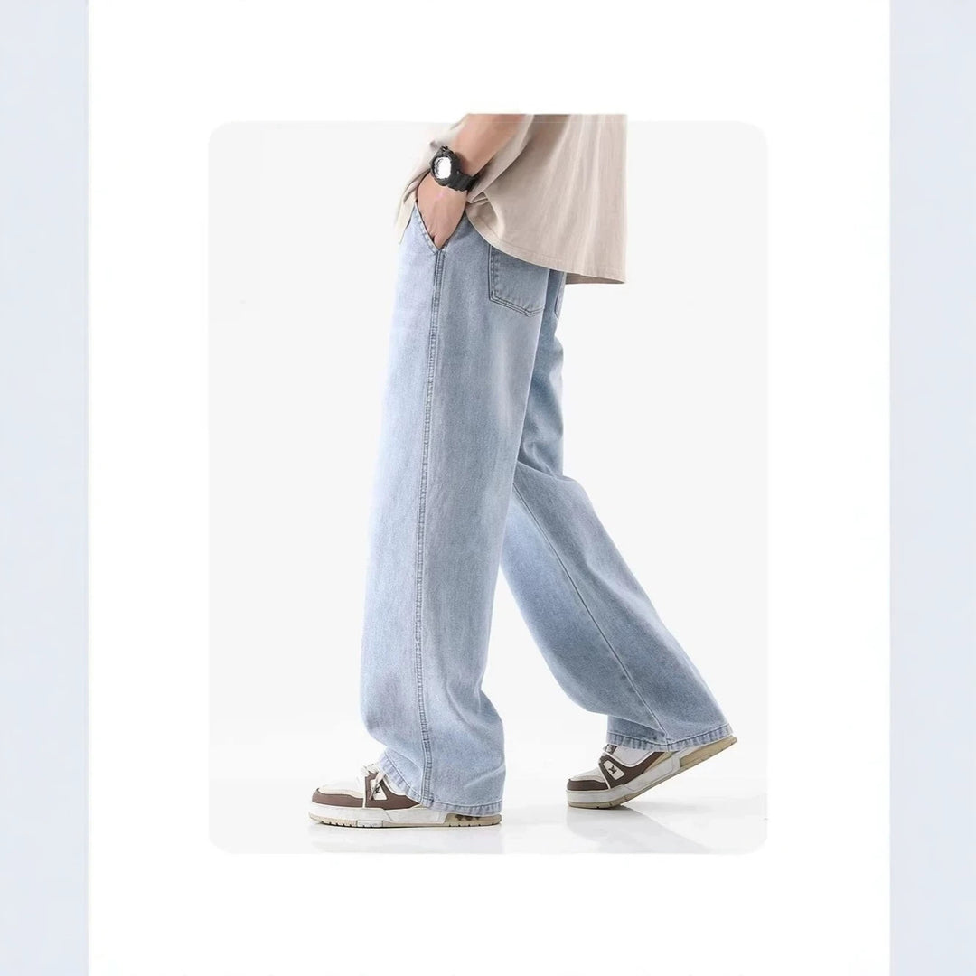 Herren Bequeme und lässige Weitgeschnittene Jeans Drune