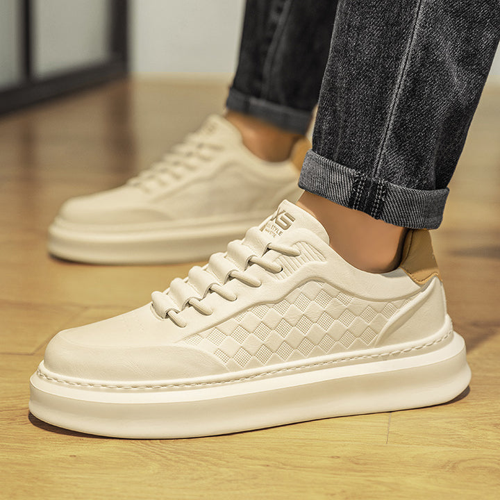 Herren Voluminöse Low-Top Plateau-Sneaker mit geprägter Wabenstruktur Drune