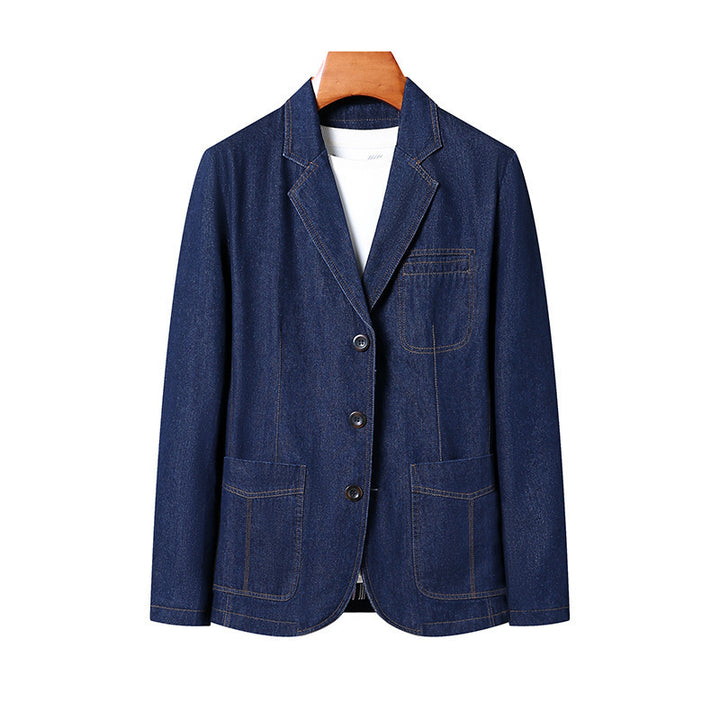 Damen Modische Denim Blazerjacke Drune