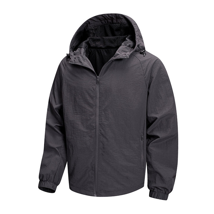 Herren Leichte Übergangsjacke mit Kapuze und atmungsaktiven Einsätzen Drune