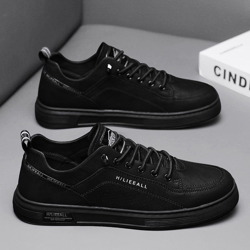 Herren niedrig geschnittener Sneaker mit perforierter Seitenwand, Metallösen und gedämpfter Plateausohle Drune