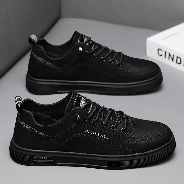Herren niedrig geschnittener Sneaker mit perforierter Seitenwand, Metallösen und gedämpfter Plateausohle Drune