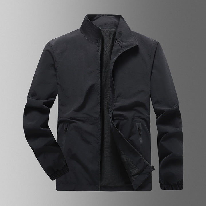 Herren Leichte Windjacke mit hohem Kragen Drune