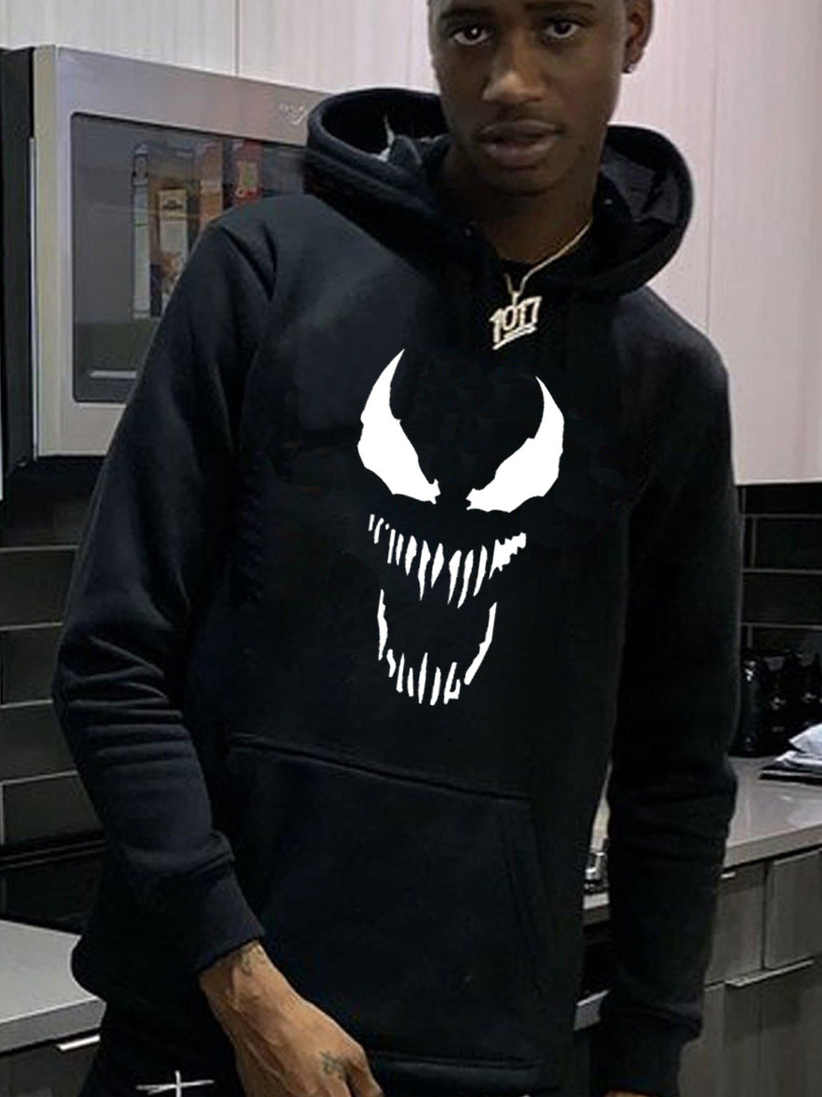 Herren Kapuzenpullover mit auffälligem Monster-Print Drune