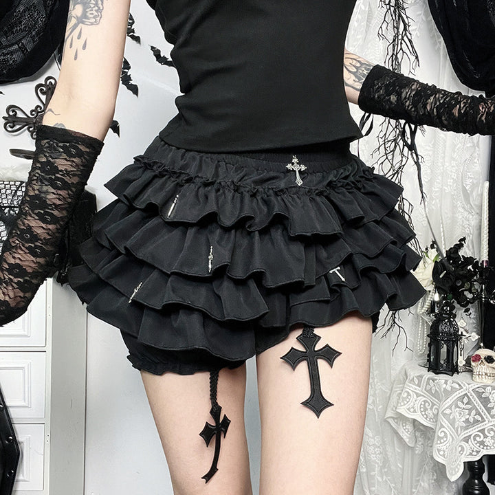 Damen figurbetonte Bluse mit Rüschendetails und Schnürung Drune