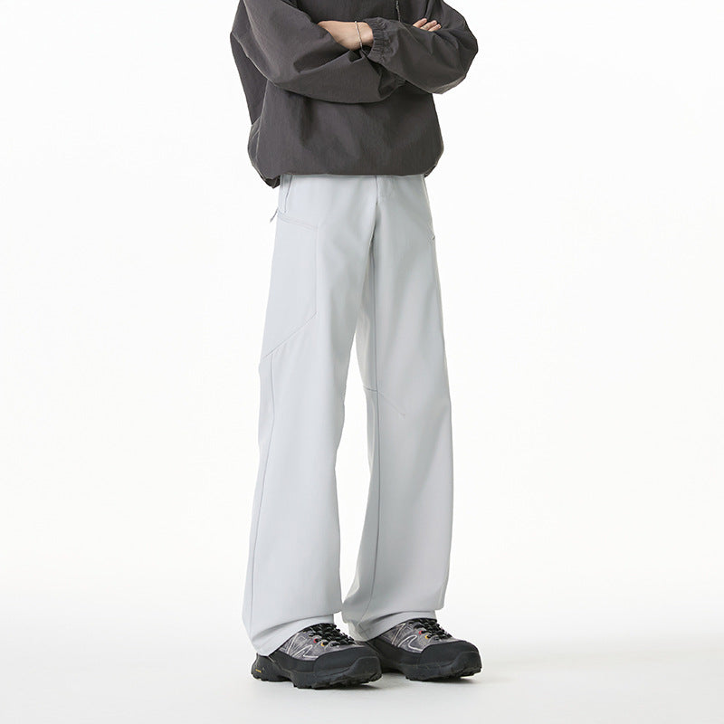 Herren Relaxed-Fit Utility‑Trekkinghose mit elastischem Bund, segmentierten Kniepaneelen und Kordel-Saum Drune