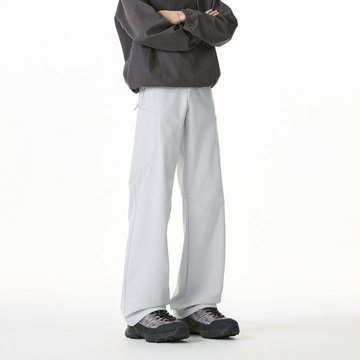 Herren Relaxed-Fit Utility‑Trekkinghose mit elastischem Bund, segmentierten Kniepaneelen und Kordel-Saum Drune
