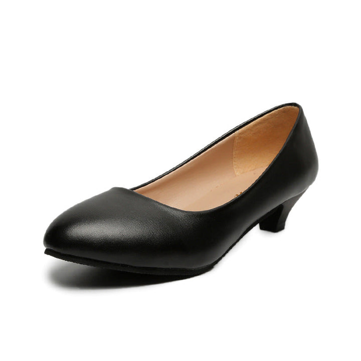 Damen nan spitz zulaufende Pumps in Hochglanz-Lackoptik mit niedrigem konischem Absatz gepolstertem Komfortfußbett und weichem Innenfutter Drune