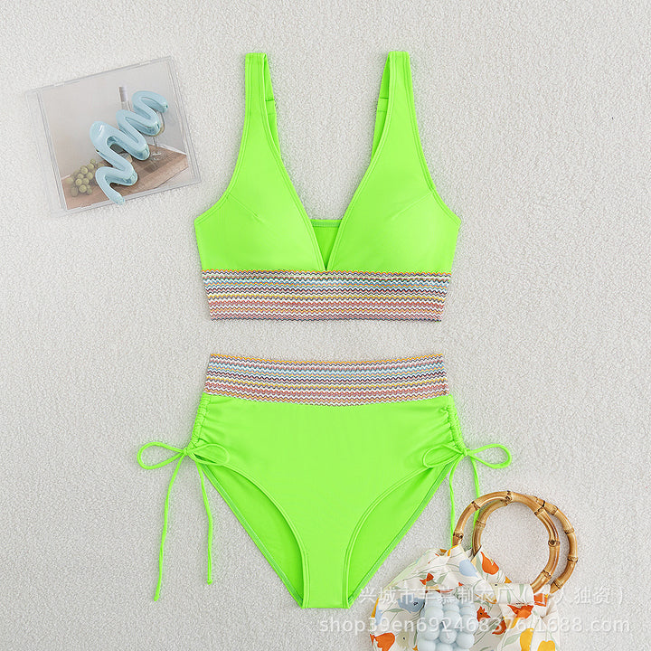Damen Hochgeschnittener Sportbikini Drune