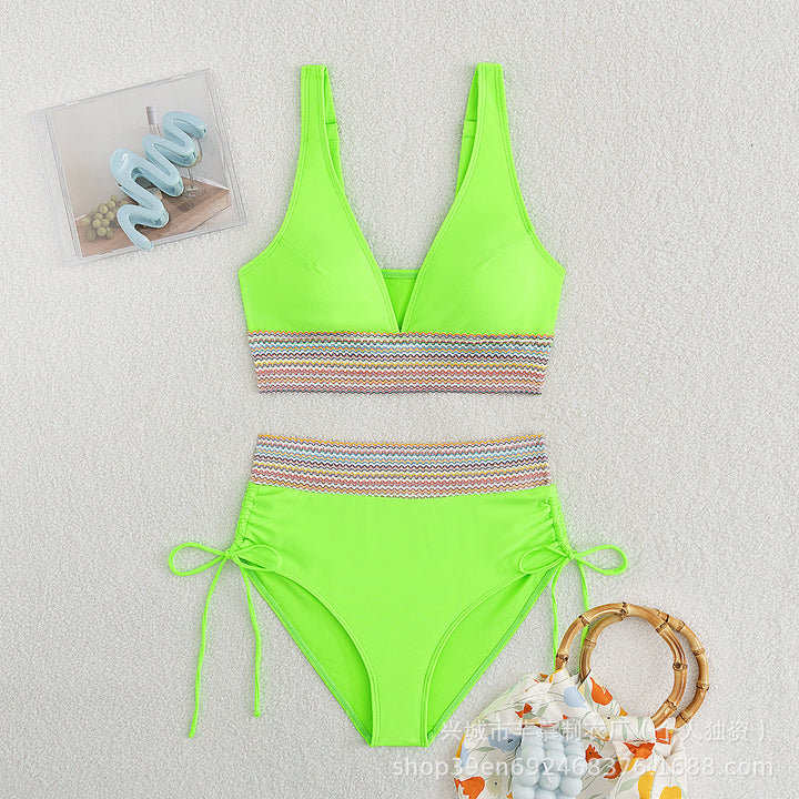 Damen Hochgeschnittener Sportbikini Drune