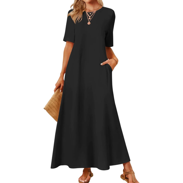 Damen Maxikleid mit lässigem Schnitt und praktischen Taschen Drune