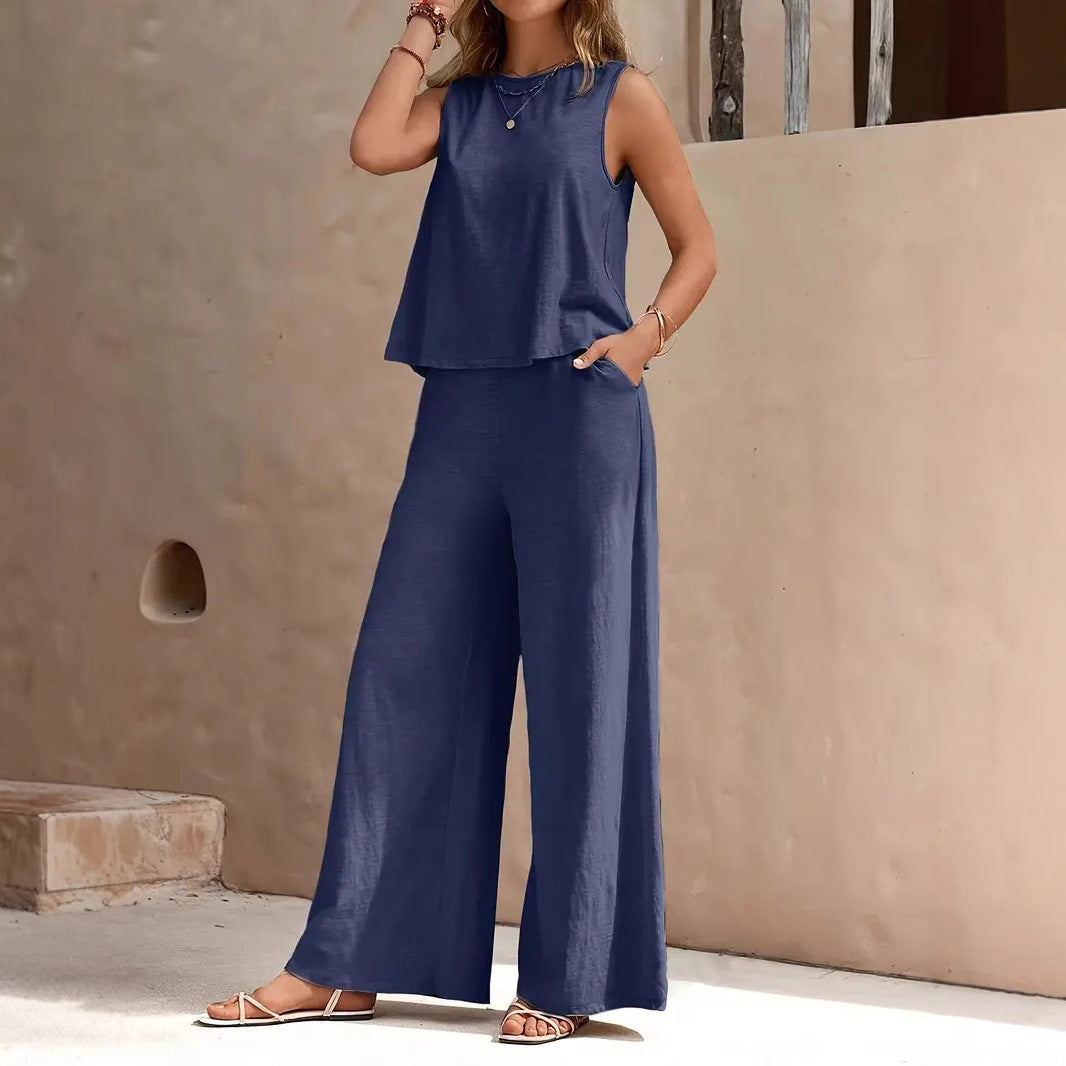 Damen Übergroßes Set aus Oberteil und Hose Drune
