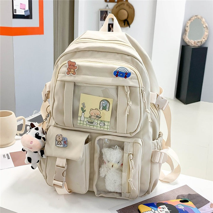 Damen Verspielt Mehrfach-Taschen Rucksack Drune