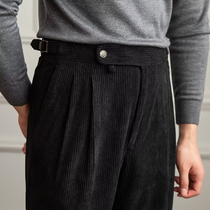 Drune | Hohe Taille Bügelfalte Klassischer Schnitt Wollmischung
