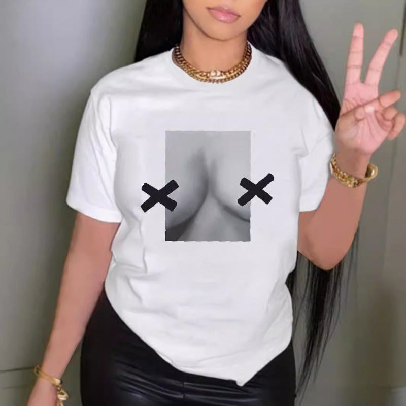 Damen T-Shirt mit innovativem Grafikdesign Drune