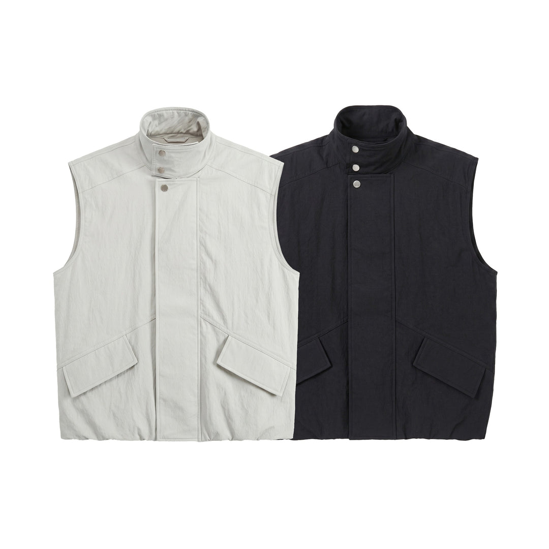 Herren Utility‑Weste mit Stehkragen und aufgesetzten Pattentaschen Drune
