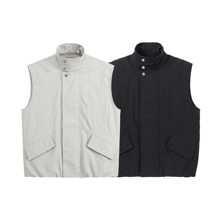 Herren Utility‑Weste mit Stehkragen und aufgesetzten Pattentaschen Drune