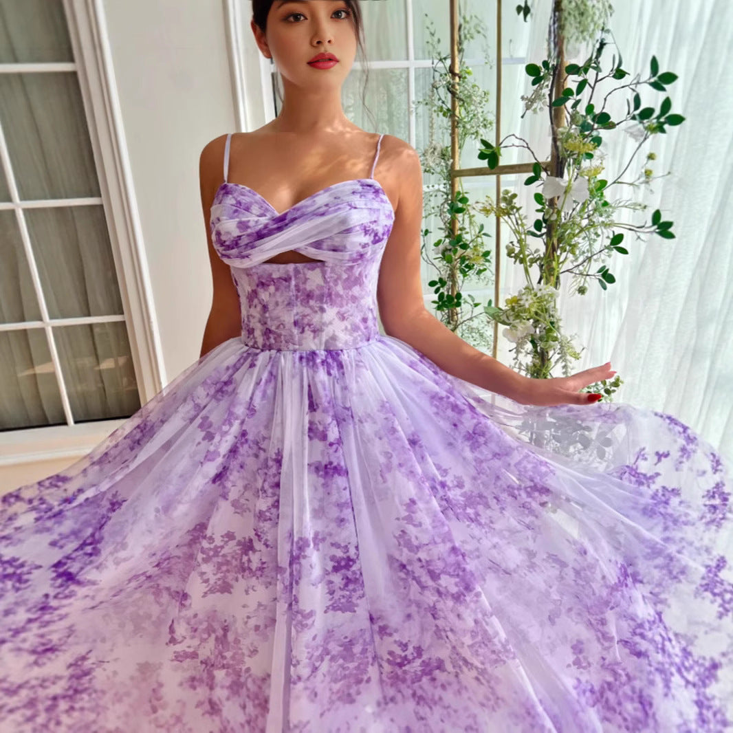 Damen Abendkleid mit floralem Design und elegantem Schnitt Drune