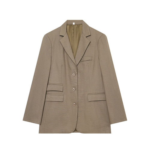 Damen Kastenblazer mit Drei‑Knopf‑Verschluss, Pattentaschen und leichter Schulterpolsterung Drune