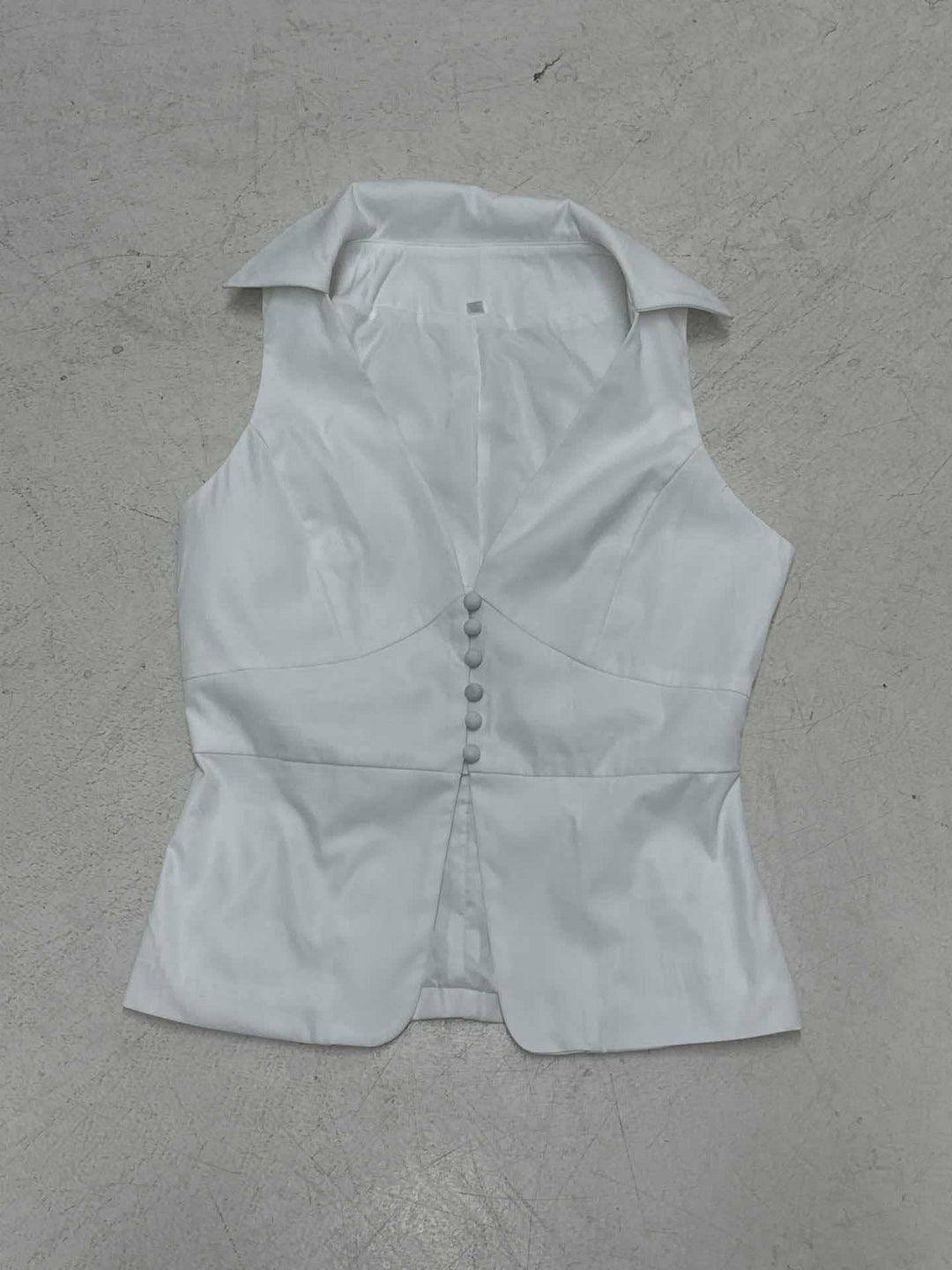 Damen elegantes ärmelloses Top mit figurbetontem Schnitt und stylischem Kragen Drune