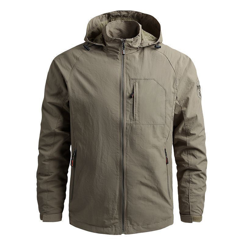 Herren Leichte Outdoor-Jacke mit hohem Kragen und praktischen Taschen Drune