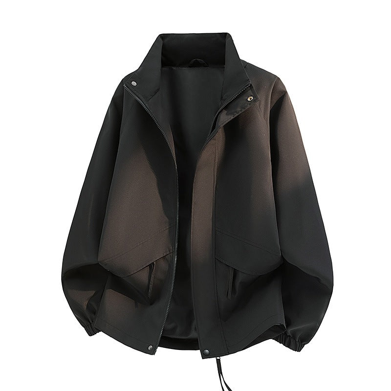 Damen Leichte Oversize‑Übergangsjacke ohne Kapuze mit Kordelzug, Pattentaschen & elastischen Bündchen Drune