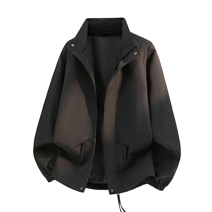 Damen Leichte Oversize‑Übergangsjacke ohne Kapuze mit Kordelzug, Pattentaschen & elastischen Bündchen Drune