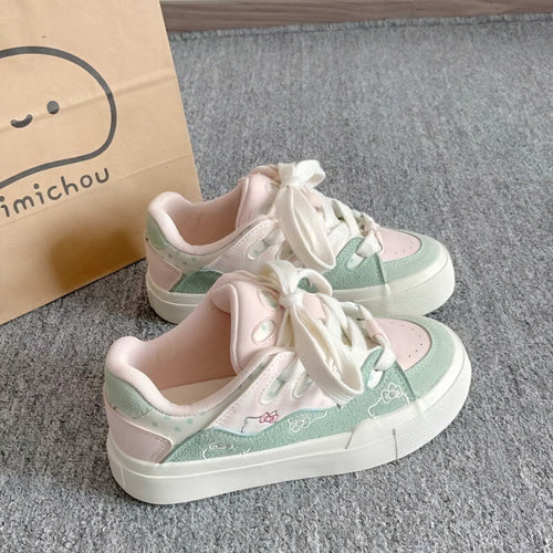 Damen Sportliche Sneakers mit niedlichen tierischen Applikationen und weicher Sohle Drune