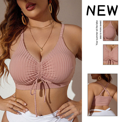 Damen Bikini-Oberteil mit innovativem Rüschendesign und schickem Wickelverschluss Drune