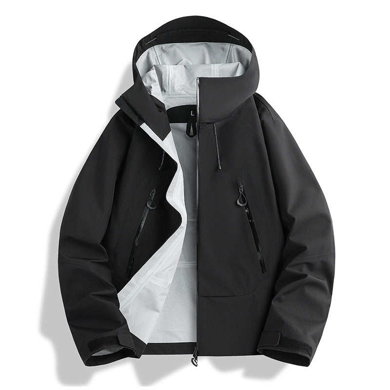 Herren wasserdichte Softshell-Jacke mit herausnehmbarer Stepp-Innenjacke Drune