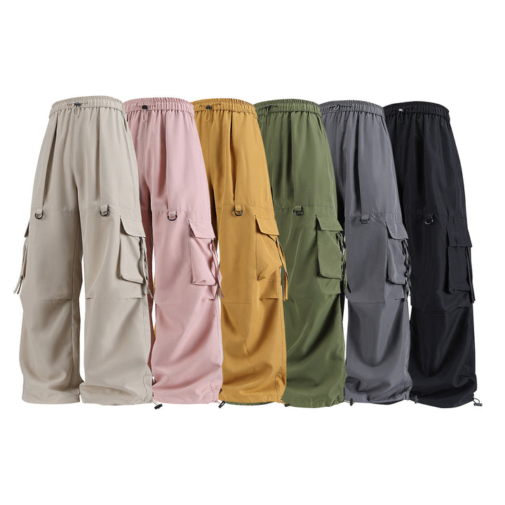 Herren Weite Cargo‑Hose mit Tunnelzugbund, D‑Ring‑Details und verstellbarem Saum Drune