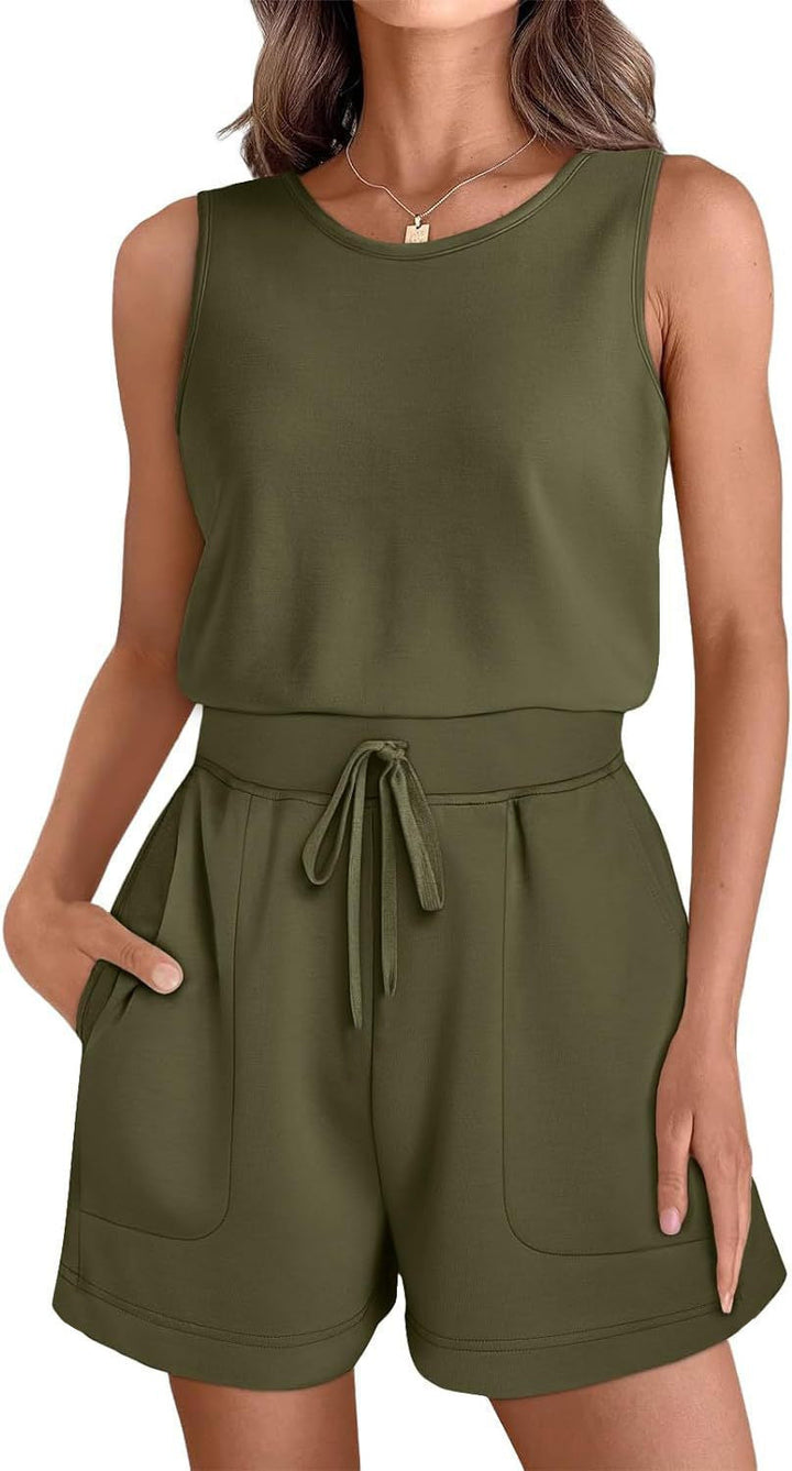 Damen Freizeit Overall mit modischen Taschen Drune