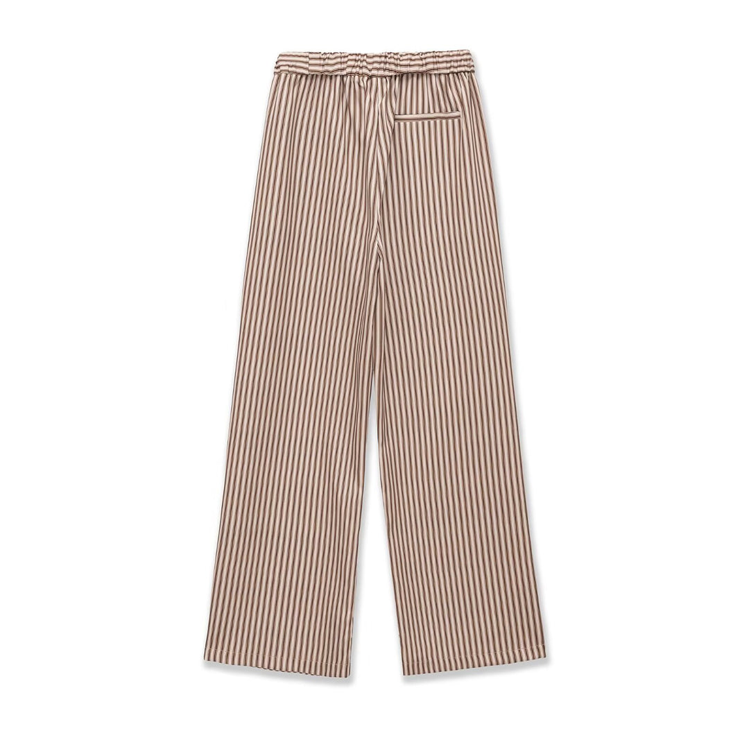 Damen Weite Culotte-Hose mit elastischem Bund und Streifenmuster Drune