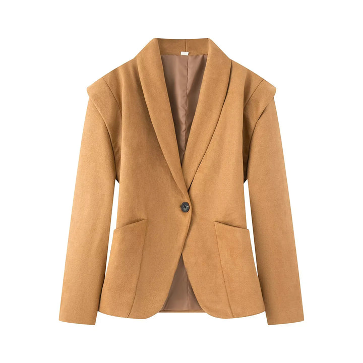 Damen nan taillierter Kurzblouson mit elastischer Taillierung und breitem Schalkragen Drune