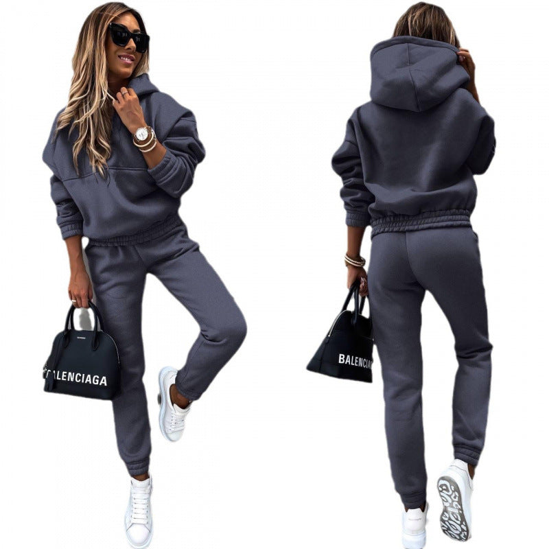 Damen Lässiges Sweatpants-Set mit Oversized-Pullover Drune