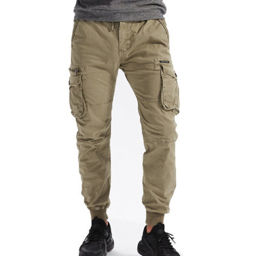 Herren Cargo-Hosen mit praktischen Taschen und elastischem Bund Drune