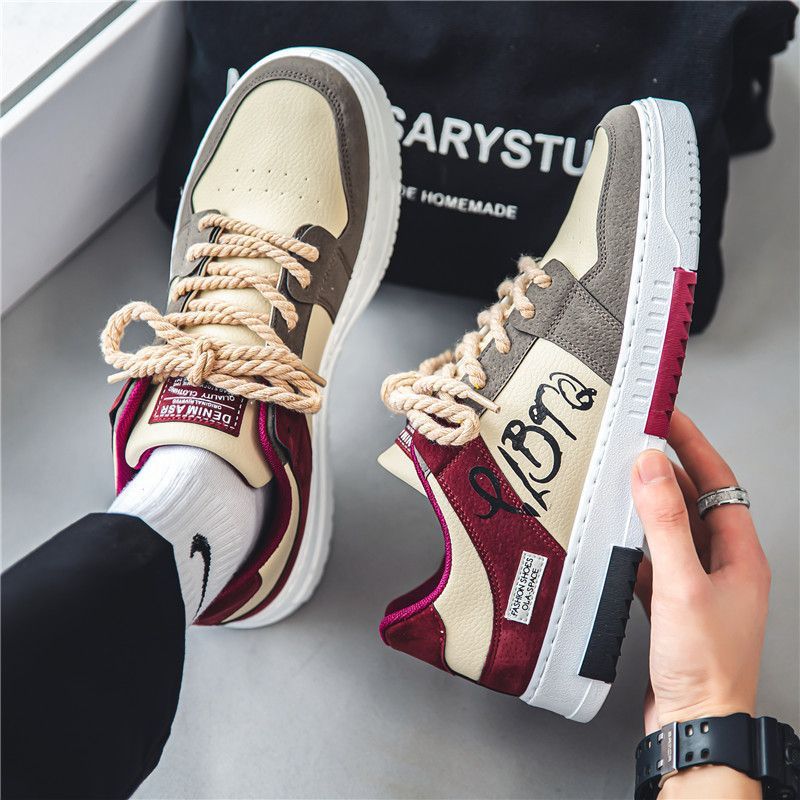 Damen modische Sneakers mit asymmetrischem Design und robustem Obermaterial Drune