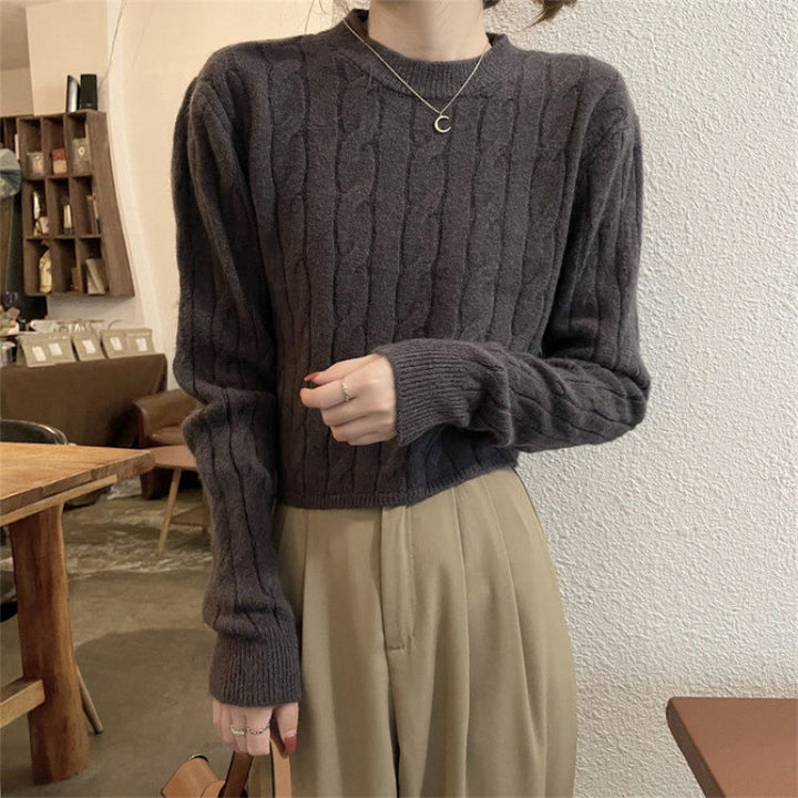 Damen Grobstrickpullover mit strukturiertem Zopfmuster und lässigem Schnitt Drune