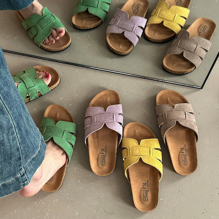 Damen Clogs mit geflochtenem Design und anatomisch geformtem Fußbett Drune